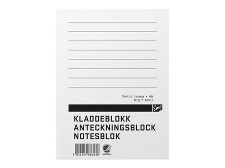 Legacy Own Brand Anteckningsblock A6 100 blad linjerat - Lyreco - Kontorsmaterial - Block och anteckningsböcker - Anteckningsblock