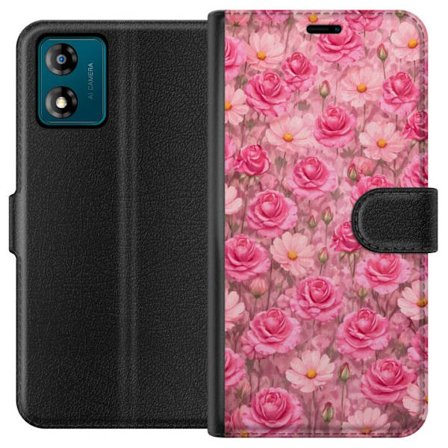 Yhteensopiva Lompakkokotelo Motorola Moto E13 Petal Reverie Blush Rose