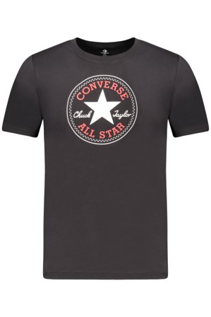 Converse T-shirt Maniche Corte Bambino Nero