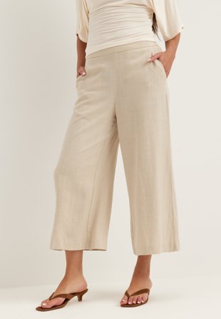 Pieces - Pcvinsty Hw Culotte Pants - Silver Lining