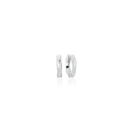 Sif Jakobs, Earrings Ferrara Piccolo with white zircons Grijs, Dames, Maat:ONE Size
