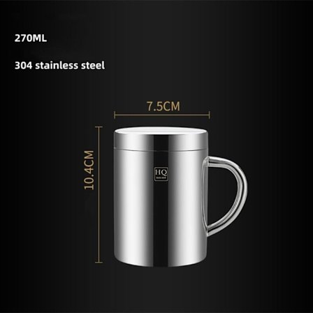200/270/400ML Mugg Kopp Vattenflaska SILVER 270ML