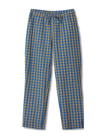 Bæk&Bølge Barbara Pants Xs Blå/Oker Bukser Med Rette Ben Multi/mønstret Juna