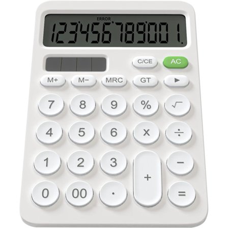 12-Cifret Bordregner med LCD-Display, Følsomme Knapper, ZQKLA