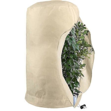 Pakkassuojapussit kasveille, uudelleenk ytett v t kasvien suojapussit kiristysny rill , puutarhafleece-pussit talvi beige{ee} Beige M-80x100cm