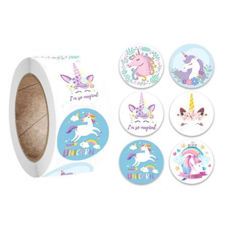 500st Stickers Klistermärken - Unicorn Motiv - Cartoon Multifärg