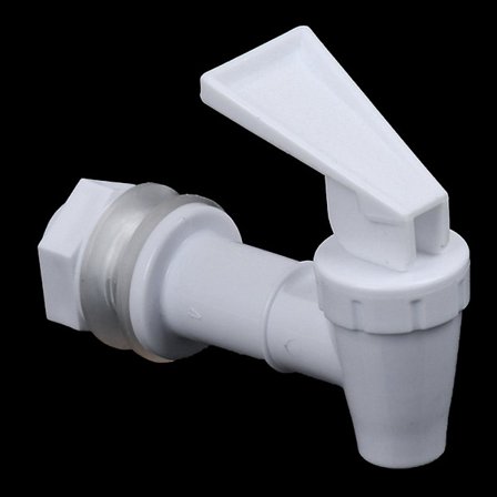 Hvid kande hane tud vand drikkevarer reservedele køler flaske