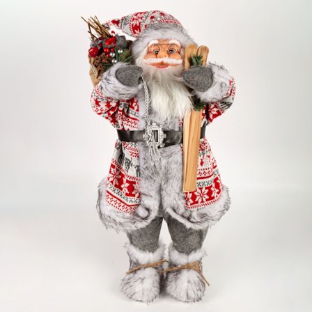 Ukjent Julenisse Santa-figur ca. Dekorasjon 60cm Nisse