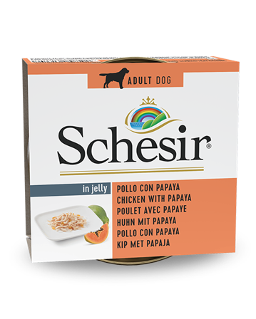 Schesir Pollo Con Papaya Cibo Umido Cani Adulti Lattina 150 g