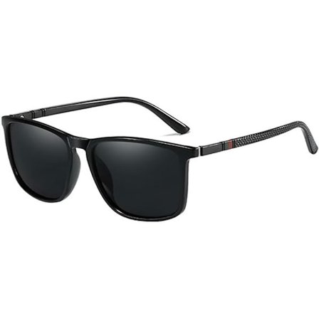 SunShadeX/Designer-001-Solbriller-1-Vintage Kvadrat: Polariserte, UV400 Beskyttelse, Unisex