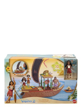 Disney Princess Disney Vaiana 2 Toys, Vaiana’s Adventure Canoe Playset With 1 Small Doll, 1 Canoe & 10 Accessories - Multi/patterned - ONE SIZE