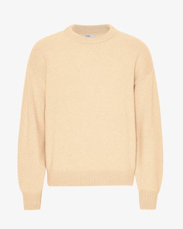 Oversized Merino Wool Crew - Soft Yellow