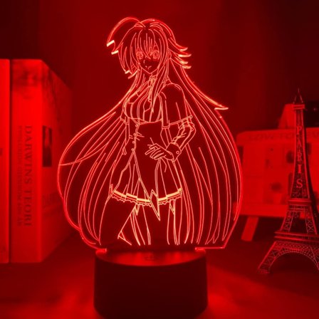 Anime LED-lampa High School DxD Rias Gremory för sovrumsdekoration nattlampa födelsedagspresent rum 3D-lampa Manga High School