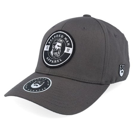 Bearded Man - Grå flexfit Caps - Logo 25 Wooly Combed Dark Grey Flexfit @ Hatstore