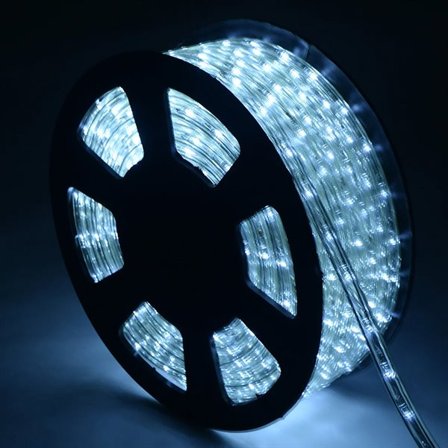 LED-lyssløyfe 10 m med 360 kjølig hvite lysdioder