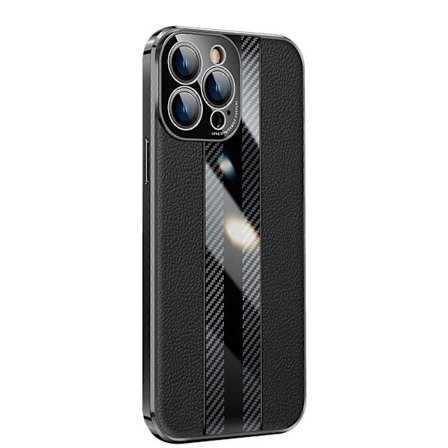 Ekte Lærfutteral Kompatibelt Med Iphone 14 Pro Max/14 Pro, Ultratynt Hardt Støtfangerskjerm Med Kamerabeskyttelse