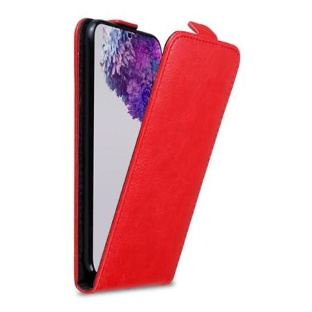 Cadorabo Fodral för Samsung Galaxy S20 ULTRA i APPLE RÖD Skalskydd Flip Fodral Magnetstängning