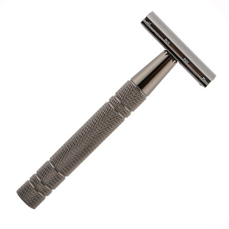 Safety Edge -partahöylä miehille ja naisille, kaksiteräinen safety-partahöylä ergonomisella muotoilulla ja ruosteenkestävällä ruostumattomasta 