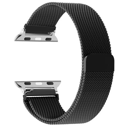 Milanese loop rem För apple Watch band 44mm 40mm 45mm 49mm 41mm 38mm 42mm 44mm Armband iwatch Series 9 3 6 5 SE 7 8 Ultra 2 starlight - black black 