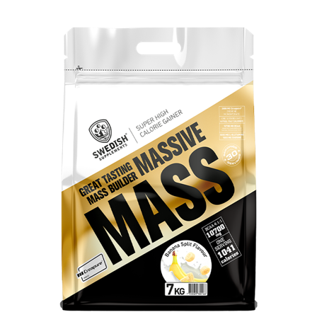 Weight gainer Swedish Supplements Massive Mass Gainer 7 kg, Banana Split - Bodyman.dk