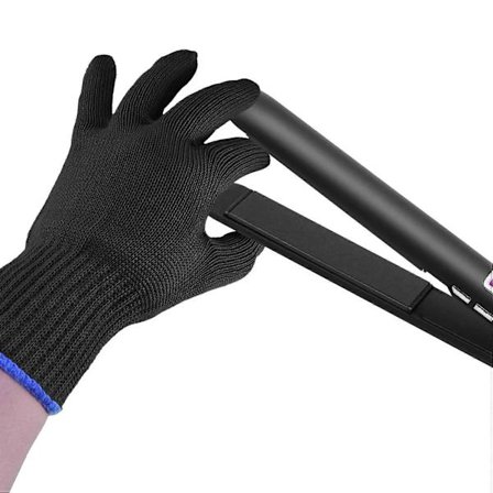 Professionell värmebeständig handske för hårstyling med skållningsskydd, locktång medium