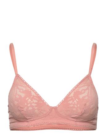 Unlined Bralette Lingerie Bras & Tops Soft Bras Non Wired Bras Vaaleanpunainen Calvin Klein