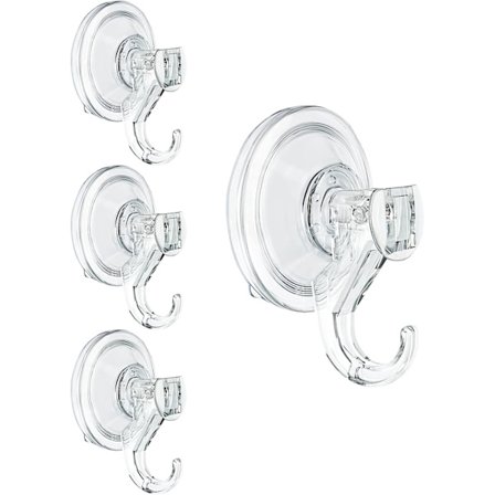 Sugproppar, 4-pack Kraftfull Push-and-Lock Vakuum Multifunktionella Sugkrokar Kraftig Max Hållfasthet 3KG [BR]