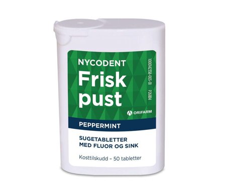 Nycodent Frisk pust Peppermint sugetabletter 50 stk