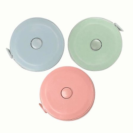 Kropsmålebånd i ét stykke, dobbelt skala blødt målebånd rundt målebånd 150 cm 60 tommer til tøj (grøn+blå+pink) (LGL)