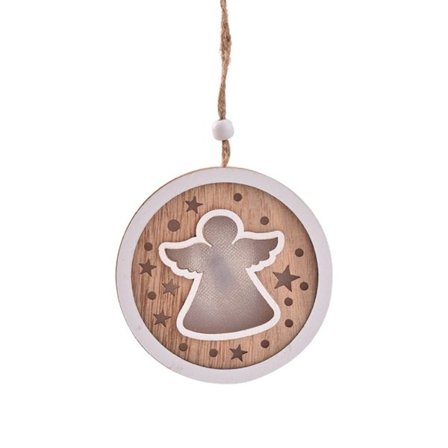 2 STK lysende tre hjort anheng jul sirkulær lampe anheng