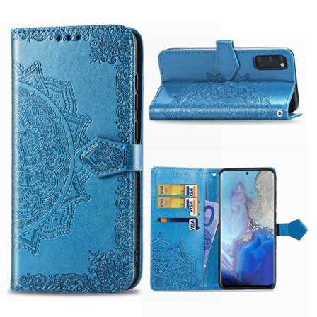 Mandala läder Samsung Galaxy S20 fodral - Blå Blå