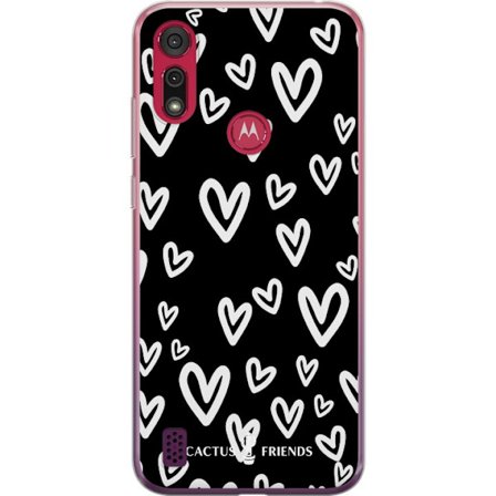 Yhteensopiva Puhelinkuori Motorola Motorola Moto E6s (2020) Cactus and Friends - Handdrawn Love Chaos