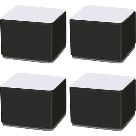 Møbelhevere - 60*60*50mm Kvadratisk Svart Boosterpute 1*4stk