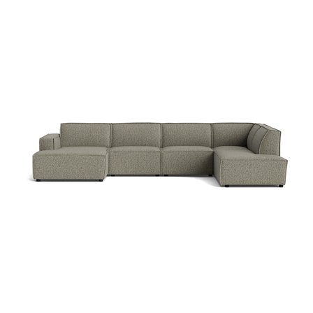 Lyon U-sofa, venstrevendt - Puente Grøn - 368x218x80cm - Stor Familiesofa med Chaiselong & Tidløst Design - Perfekt til Hygge og Afslapning
