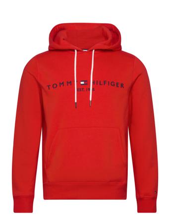 Tommy Logo Hoody Hettegenser Genser Rød Tommy Hilfiger*Betinget Tilbud