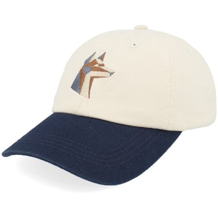 Kinder Kiddo Cap - Beige unconstructed Cap - Kinder Brown Paper Fox Stone/Navy Washed Dat Cap / Unstructured @ Hatstore