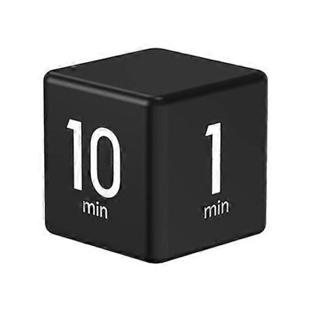 Roterande Pomodoro Timer 1-60 Minuter Förinställd LED-Display Justerbar Volym Kub Timer för