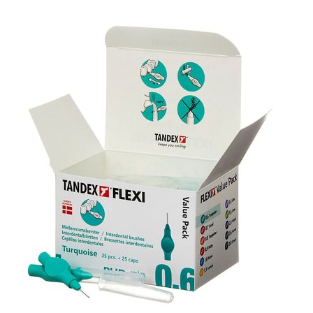 Tandex FLEXI Mellemrumsbørste Turquoise, Medicin & Pleje, Mund & Tandpleje, Tandstikker