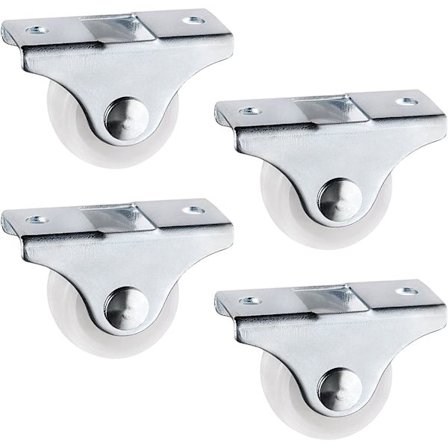 4 st fasta hjul 25 mm plast möbelersättningshjul orienteringslådhjul