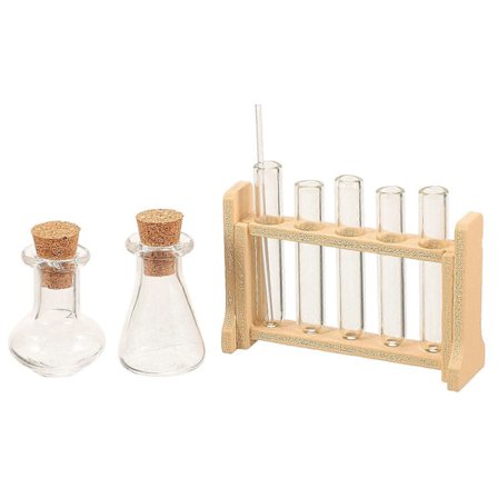 Leksakslaboratorium Mini provrörsställ för utbildning 1 set med trästativ [D]