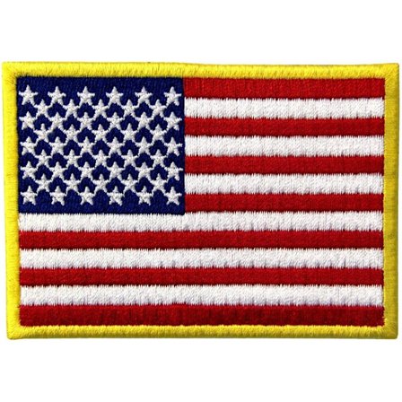 5-pack Amerikanska flaggor USA broderade krok och ögla fäste