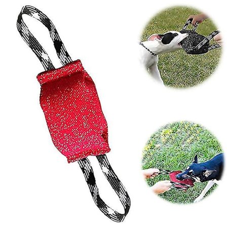 Hundetræningslegetøj med bid, 2 ekstra stærke håndtag, holdbart