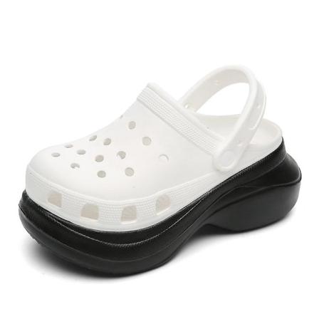 Klassisk plattformsträsko för kvinnor black white 35