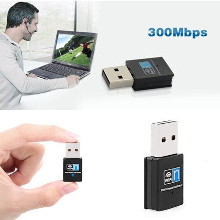 300Mbps Mini trådlös USB Wifi-adapter för PC