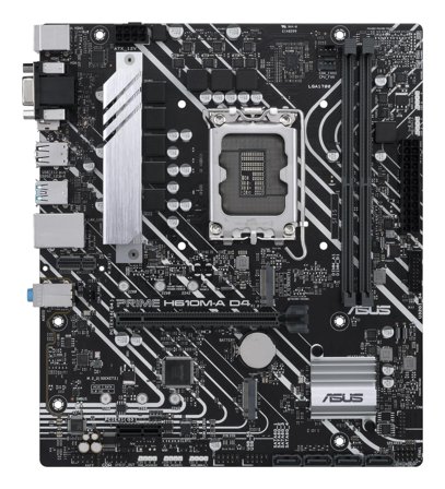 ASUS PRIME H610M-A D4-CSM - hovedkort - mikro ATX - LGA1700-sokkel - H610