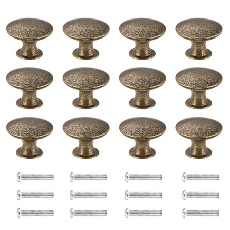 12 Vintage Chic Antikk Messing Skapsknapper til Kjøkkenskap - 30mm