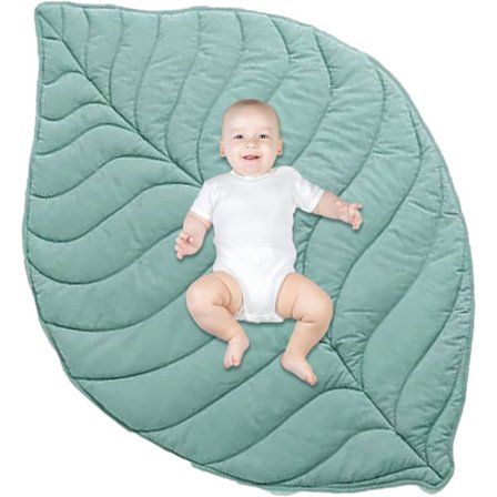 Baby Lekmatta Bladformad Matta Krypfilt Barnrum Matta Golvfilt Halkfri Matta Områdesmatta Spelmatta för Sovrum Barnrum Dekoration