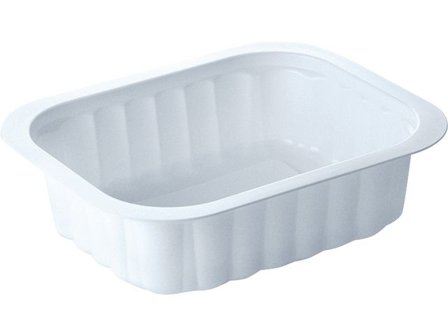 DUNI Duniform plastbehållare för tillbehör, polypropylen, 350 ml, vit, 138 x 114 x 35 mm 300/fp - Lyreco - Kök och servering - Engångsartiklar - Take 