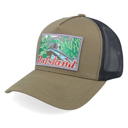 Wild Spirit - Grønn trucker Caps - Swedish Dalsland Landscape Olive/Black A-frame Trucker @ Hatstore