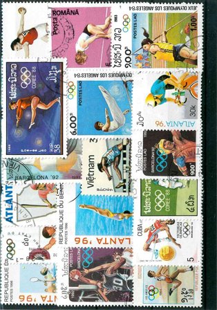 Sommer OL - Frimærkepakke - 100 forskellige